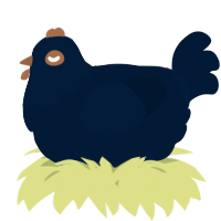 A tumblr chicken with a head pattern