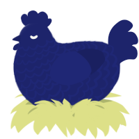 A navy chicken with a lace pattern