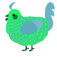 A fuchsia and russet chicken with a lace pattern