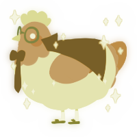 A gluppy and brown chicken with a head pattern
