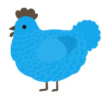 A sky chicken with a lace pattern