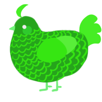 A orchid and amethyst chicken with a lace pattern