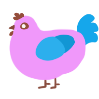 A lavender and sky chicken