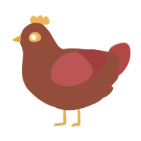 A russet and red chicken