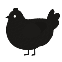 A sable chicken with a lace pattern