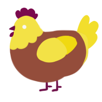 A russet and yellow chicken with a head pattern