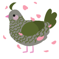 A ash and olive chicken with a lace pattern