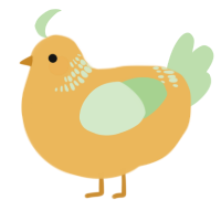 A honey and gluppy chicken with a neck-band pattern