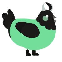 A spring and sable chicken with a head pattern