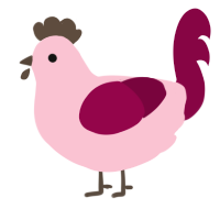A rose and maroon chicken