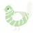 KeyLime, a gluppy and white chicken with a bar pattern