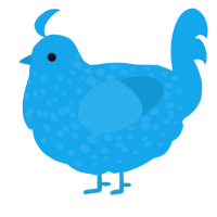 A sky chicken with a speckle pattern