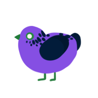 (unnamed), a blurple and tumblr chicken with a neck-speckle pattern