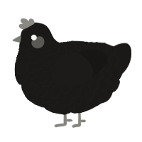 A sable chicken with a lace pattern