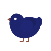 (unnamed), a navy chicken with a lace pattern