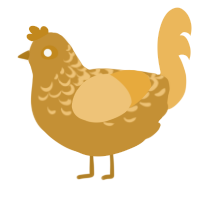 A gold and honey chicken with a half-lace pattern