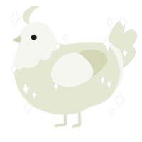 A lemon chicken with a head pattern