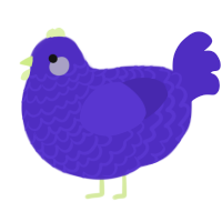 A indigo chicken with a lace pattern