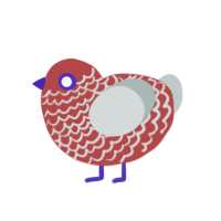 (unnamed), a red and silver chicken with a lace pattern