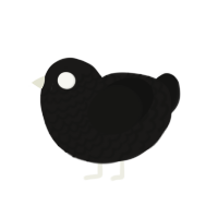 Oculus, a sable and black chicken with a lace pattern