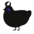 Pandemonium, a black chicken