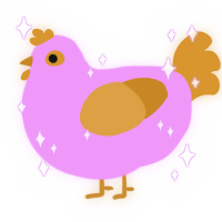 A lavender and orange chicken