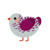 (unnamed), a silver and wine chicken with a half-lace pattern