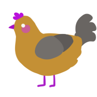 (unnamed), a gold and grey chicken