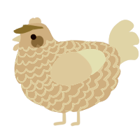 A indigo and viridian chicken with a lace pattern