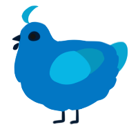 A sapphire and cerulean chicken
