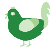 A viridian and gluppy chicken