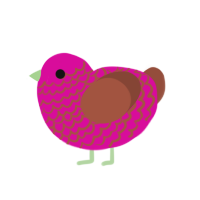 (unnamed), a fuchsia and russet chicken with a lace pattern