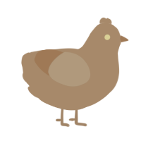 A brown chicken