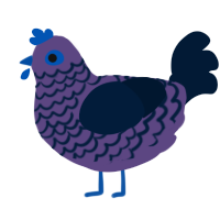 A overcast and tumblr chicken with a lace pattern