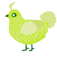 A lime and lemon chicken with a lace pattern