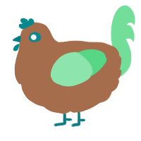 A brown and spring chicken
