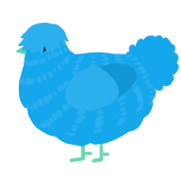 A sky chicken with a bar pattern