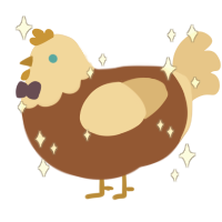 A russet and beige chicken with a head pattern