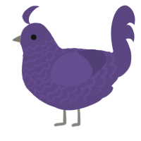 A overcast chicken with a lace pattern