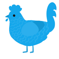 A sky chicken with a lace pattern