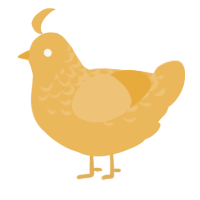 A honey chicken with a half-lace pattern