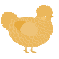 A honey chicken with a lace pattern