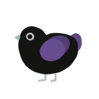 Sir Dadadoo, a black and overcast chicken