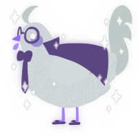 A mist and silver chicken with a double-lace pattern