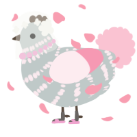 A silver and rose chicken with a bar pattern