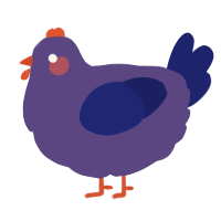 A overcast and navy chicken