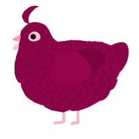 A maroon chicken with a lace pattern