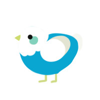 A cerulean and white chicken with a head pattern