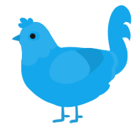 A sky chicken with a head pattern