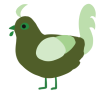 A olive and gluppy chicken